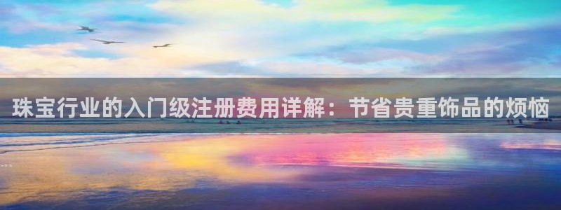 新宝5公司：珠宝行业的入门级注册费用详解：节省贵重饰品的烦恼